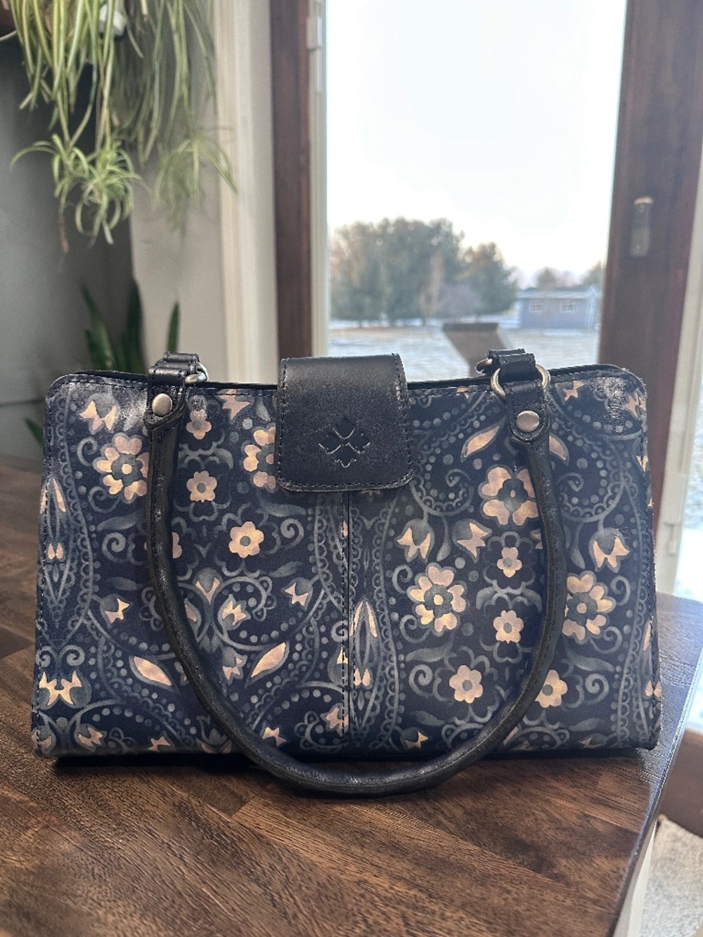 Patricia Nash Renzo Satchel – Italian Folklore (Blue)